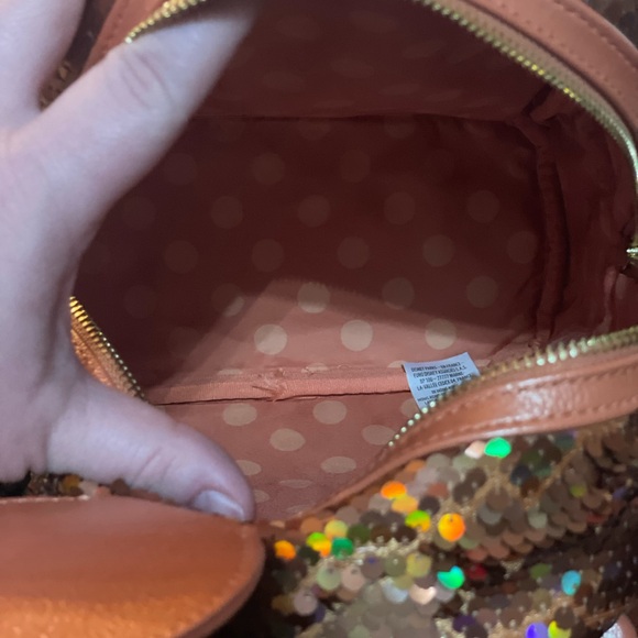 Loungefly Disney Parks Iridescent Sequin Bow Ears Backpack - Picture 8 of 8